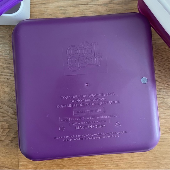 2-Pack Cool Gear Ez-Freeze Collapsible Bento Box Lunch Box Salad Container - Picture 6 of 7
